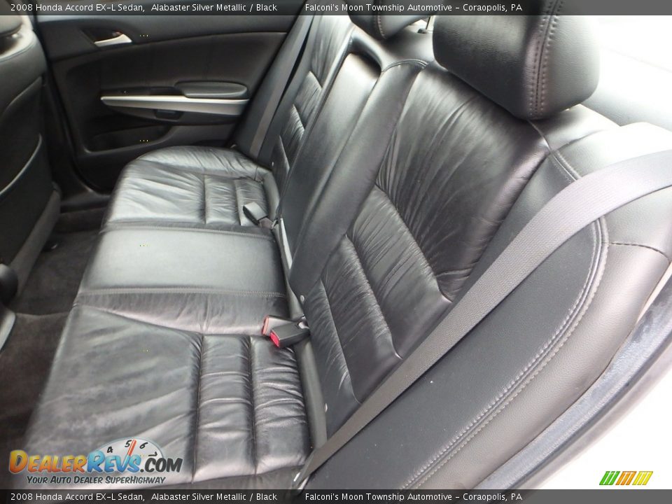 2008 Honda Accord EX-L Sedan Alabaster Silver Metallic / Black Photo #16