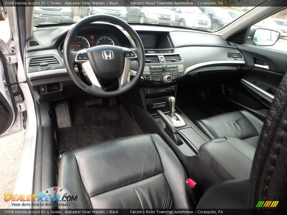 2008 Honda Accord EX-L Sedan Alabaster Silver Metallic / Black Photo #17