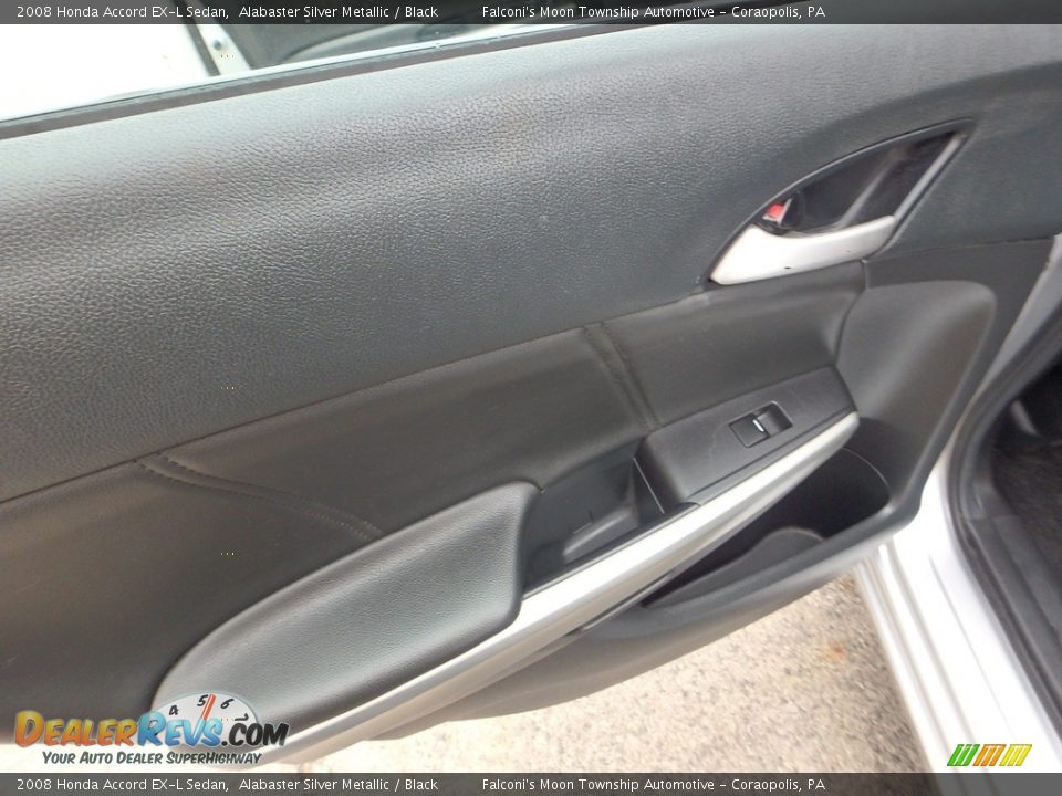 2008 Honda Accord EX-L Sedan Alabaster Silver Metallic / Black Photo #18