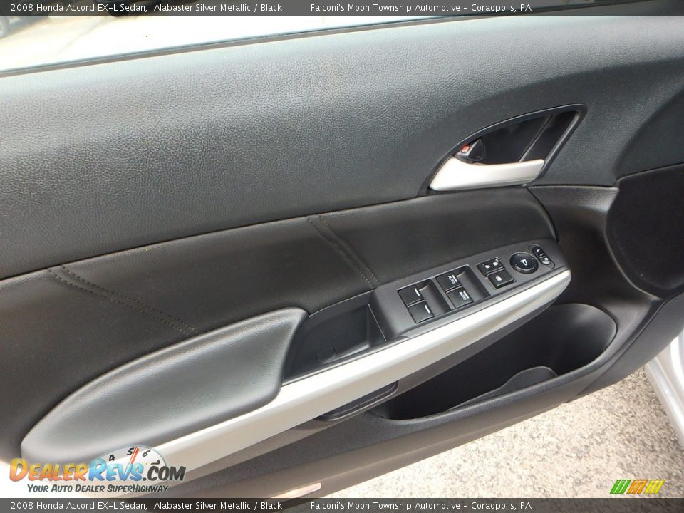 2008 Honda Accord EX-L Sedan Alabaster Silver Metallic / Black Photo #19