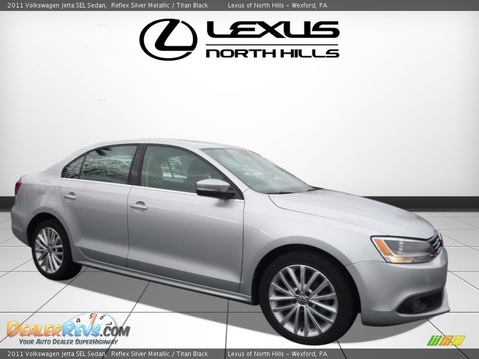 2011 Volkswagen Jetta SEL Sedan Reflex Silver Metallic / Titan Black Photo #1