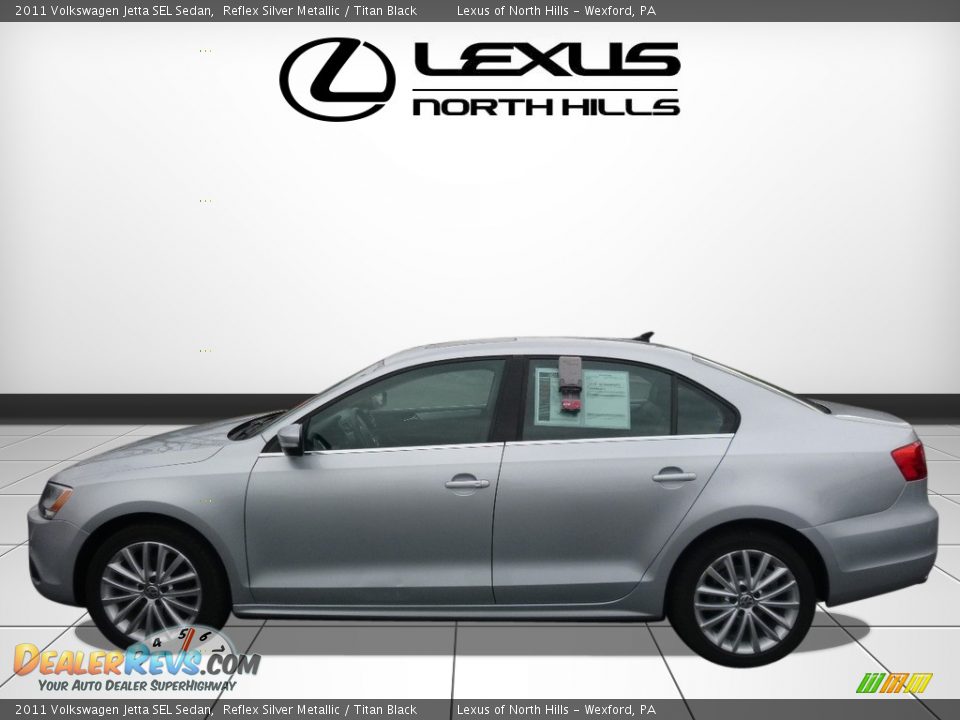 2011 Volkswagen Jetta SEL Sedan Reflex Silver Metallic / Titan Black Photo #3