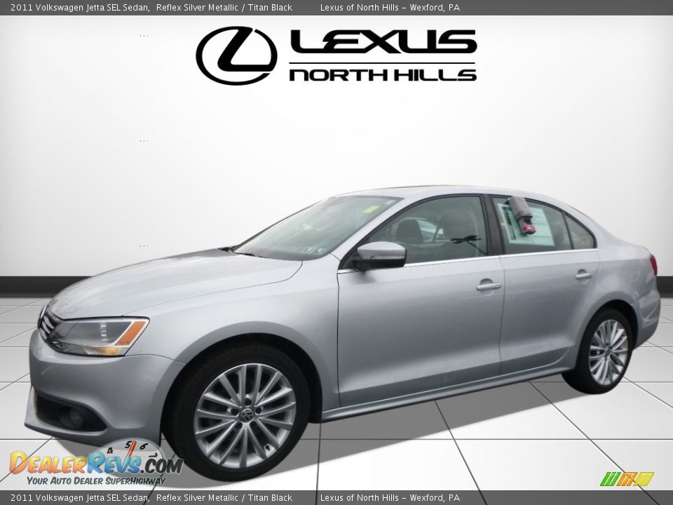 2011 Volkswagen Jetta SEL Sedan Reflex Silver Metallic / Titan Black Photo #4