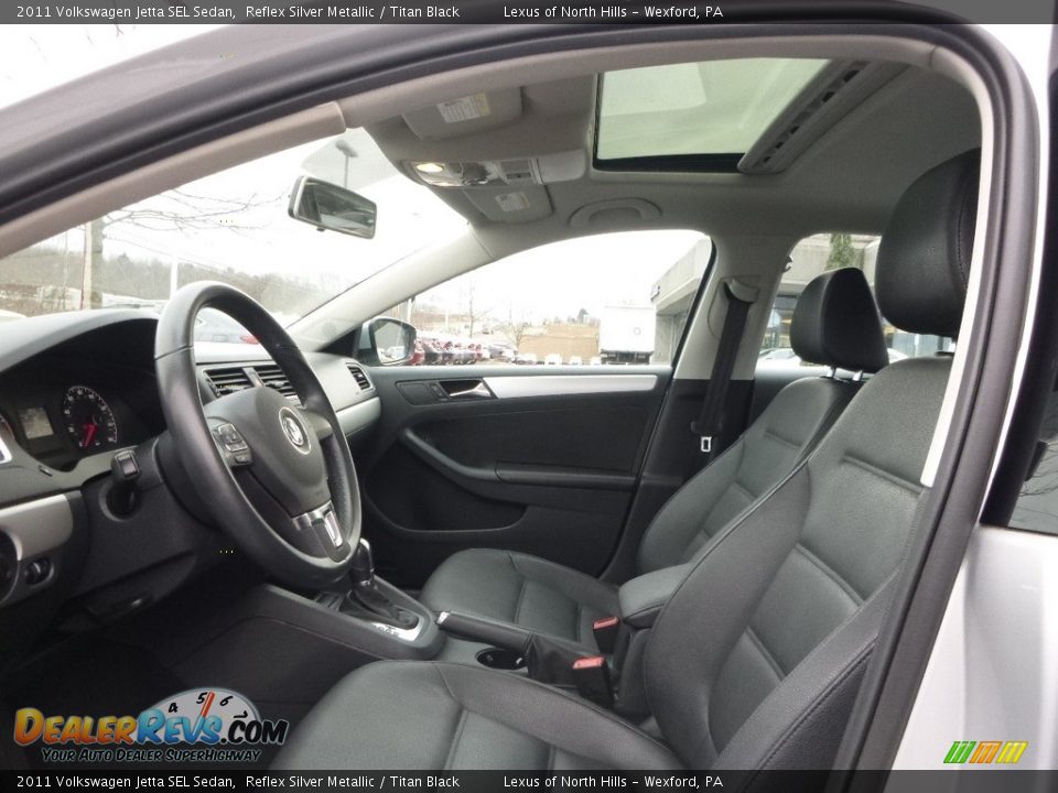 2011 Volkswagen Jetta SEL Sedan Reflex Silver Metallic / Titan Black Photo #6