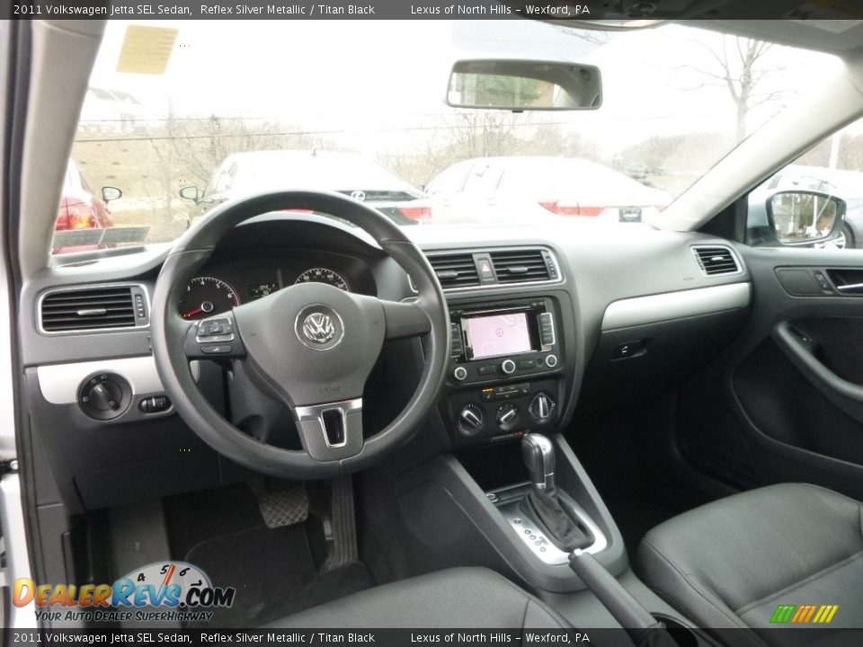 2011 Volkswagen Jetta SEL Sedan Reflex Silver Metallic / Titan Black Photo #9