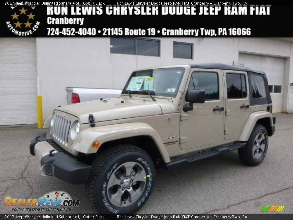 2017 Jeep Wrangler Unlimited Sahara 4x4 Gobi / Black Photo #1
