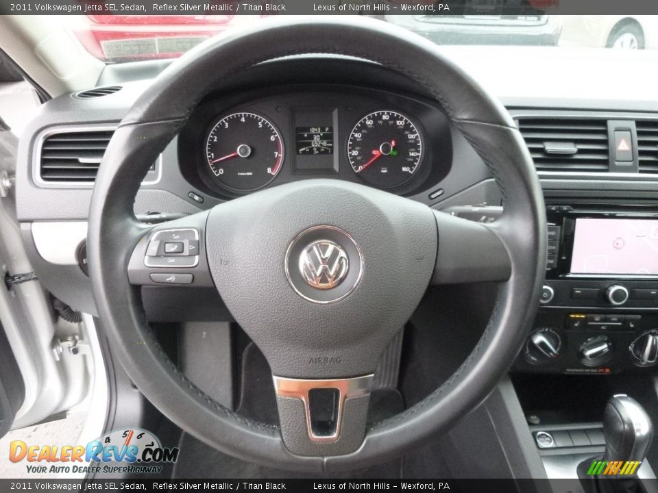2011 Volkswagen Jetta SEL Sedan Reflex Silver Metallic / Titan Black Photo #14
