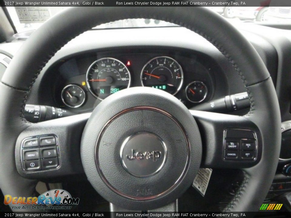 2017 Jeep Wrangler Unlimited Sahara 4x4 Gobi / Black Photo #15
