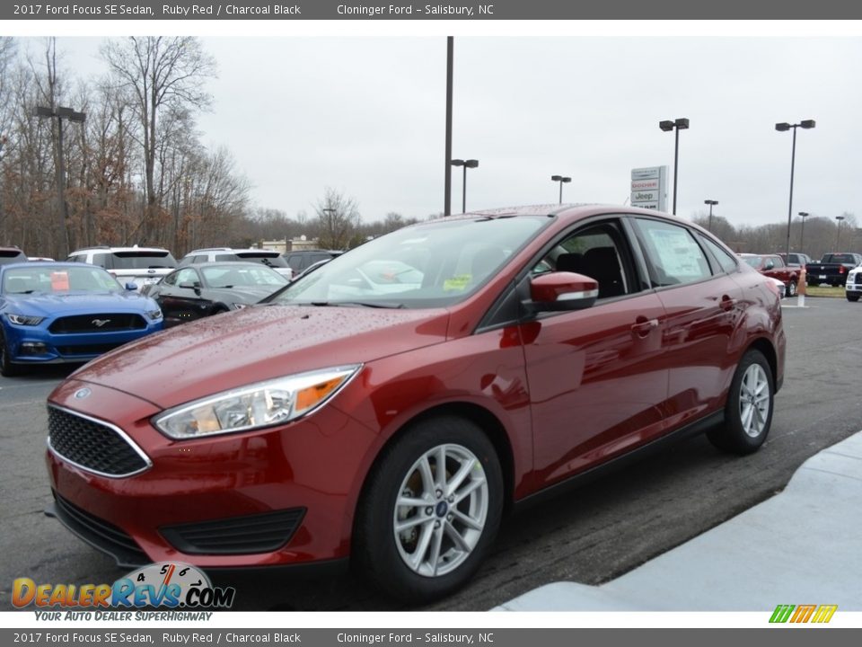 2017 Ford Focus SE Sedan Ruby Red / Charcoal Black Photo #3