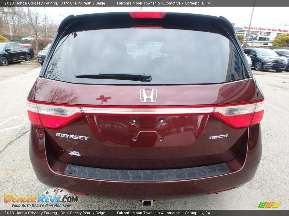 2013 Honda Odyssey Touring Dark Cherry Pearl / Beige Photo #4