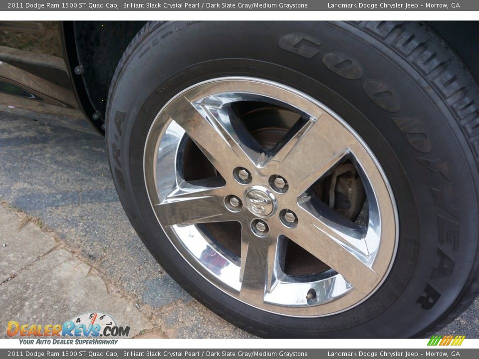 2011 Dodge Ram 1500 ST Quad Cab Brilliant Black Crystal Pearl / Dark Slate Gray/Medium Graystone Photo #3