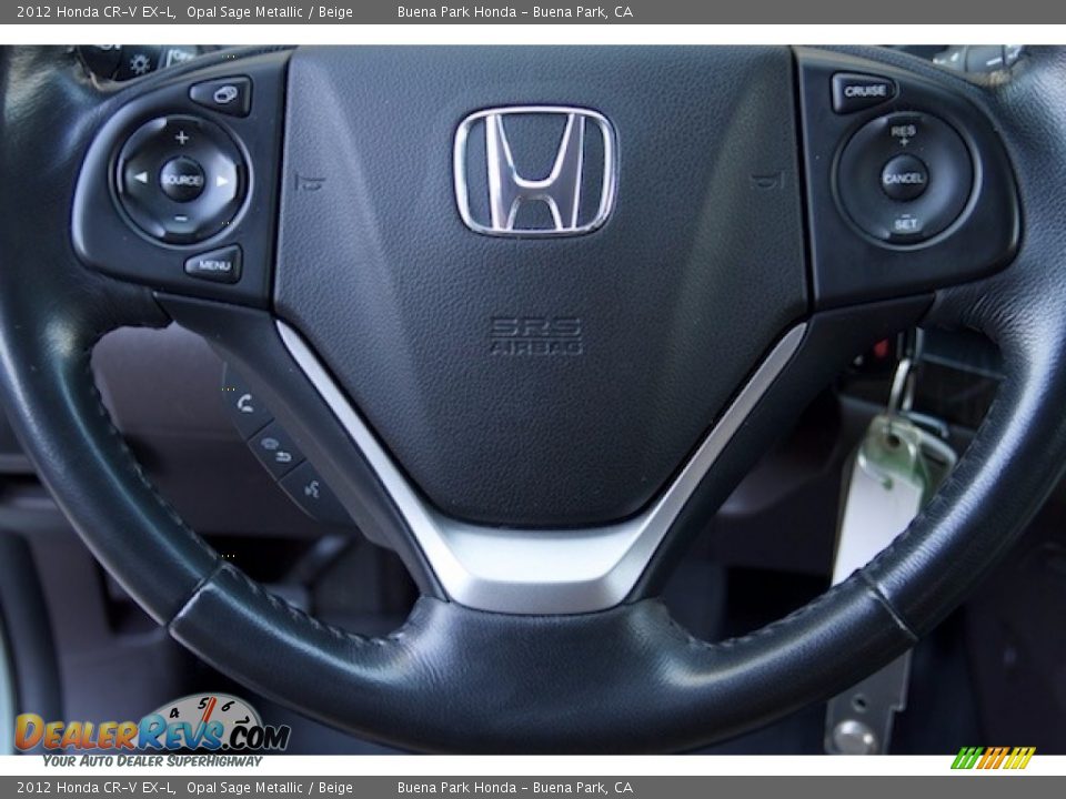 2012 Honda CR-V EX-L Opal Sage Metallic / Beige Photo #11