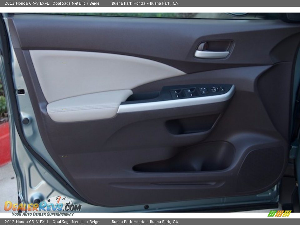 2012 Honda CR-V EX-L Opal Sage Metallic / Beige Photo #24