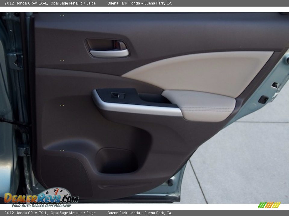 2012 Honda CR-V EX-L Opal Sage Metallic / Beige Photo #26