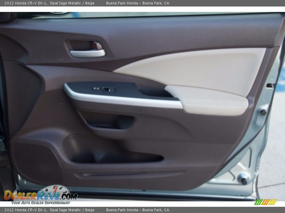 2012 Honda CR-V EX-L Opal Sage Metallic / Beige Photo #27