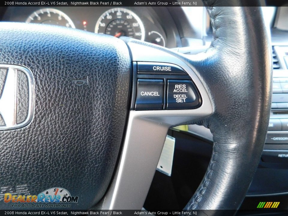 2008 Honda Accord EX-L V6 Sedan Nighthawk Black Pearl / Black Photo #16