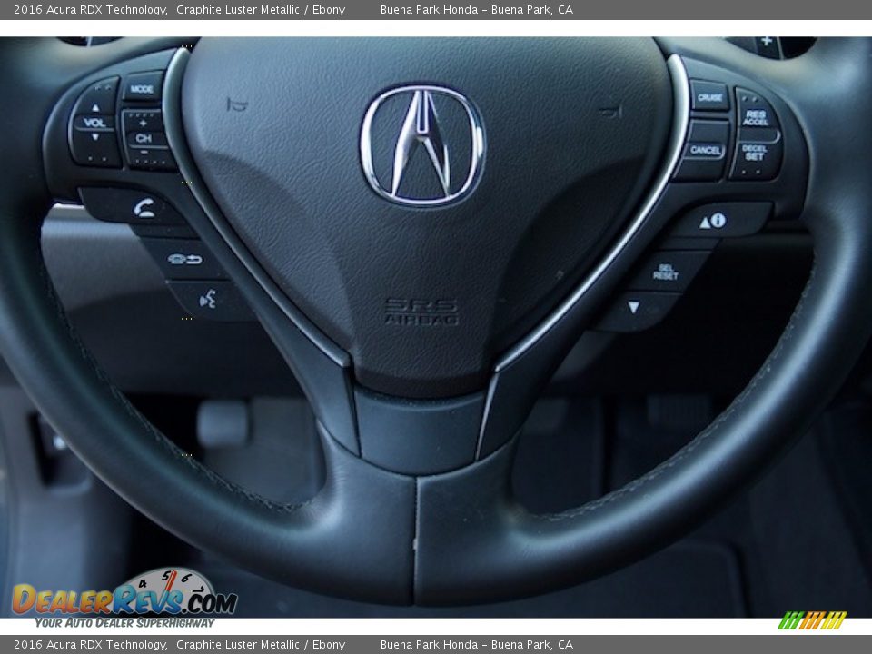 2016 Acura RDX Technology Graphite Luster Metallic / Ebony Photo #11