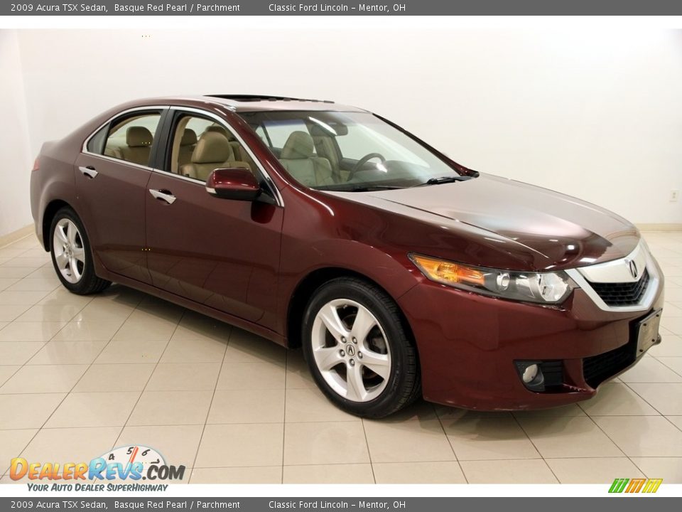2009 Acura TSX Sedan Basque Red Pearl / Parchment Photo #1