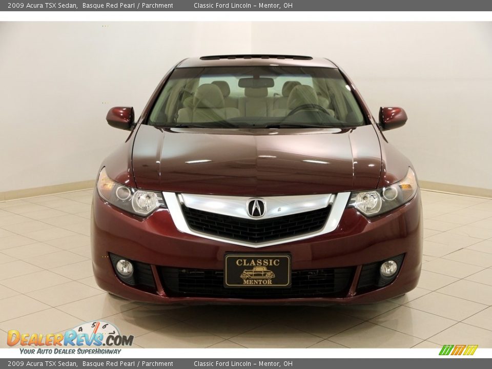 2009 Acura TSX Sedan Basque Red Pearl / Parchment Photo #2