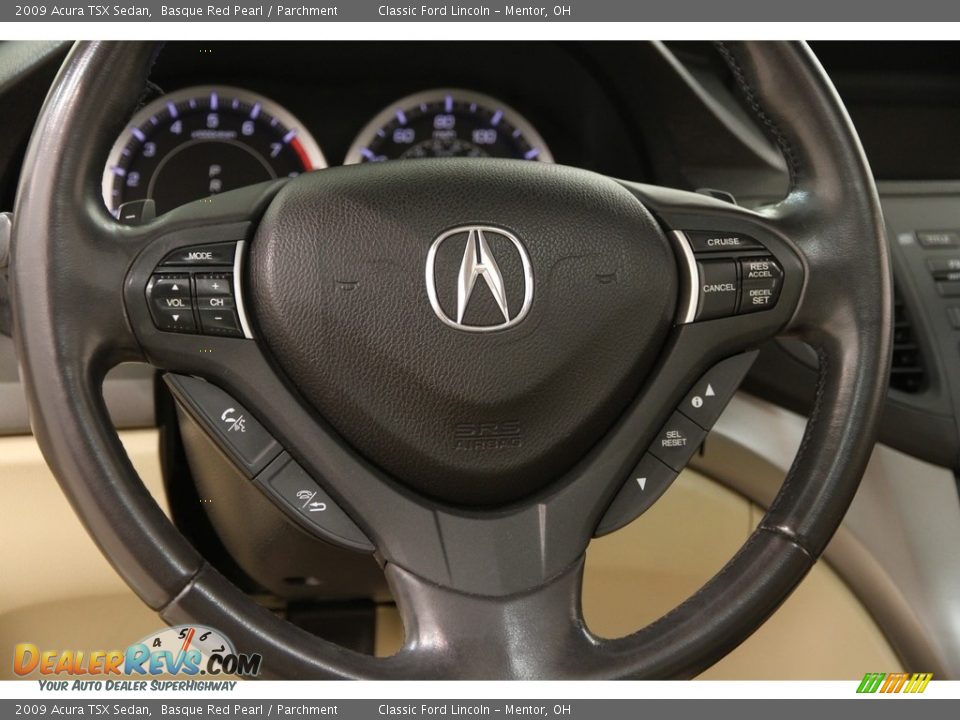 2009 Acura TSX Sedan Basque Red Pearl / Parchment Photo #6