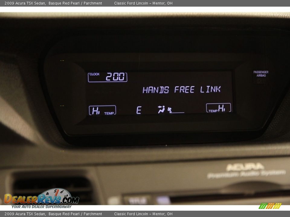2009 Acura TSX Sedan Basque Red Pearl / Parchment Photo #9