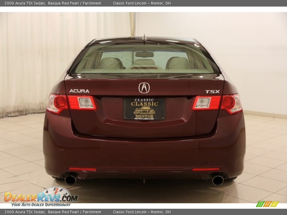 2009 Acura TSX Sedan Basque Red Pearl / Parchment Photo #15