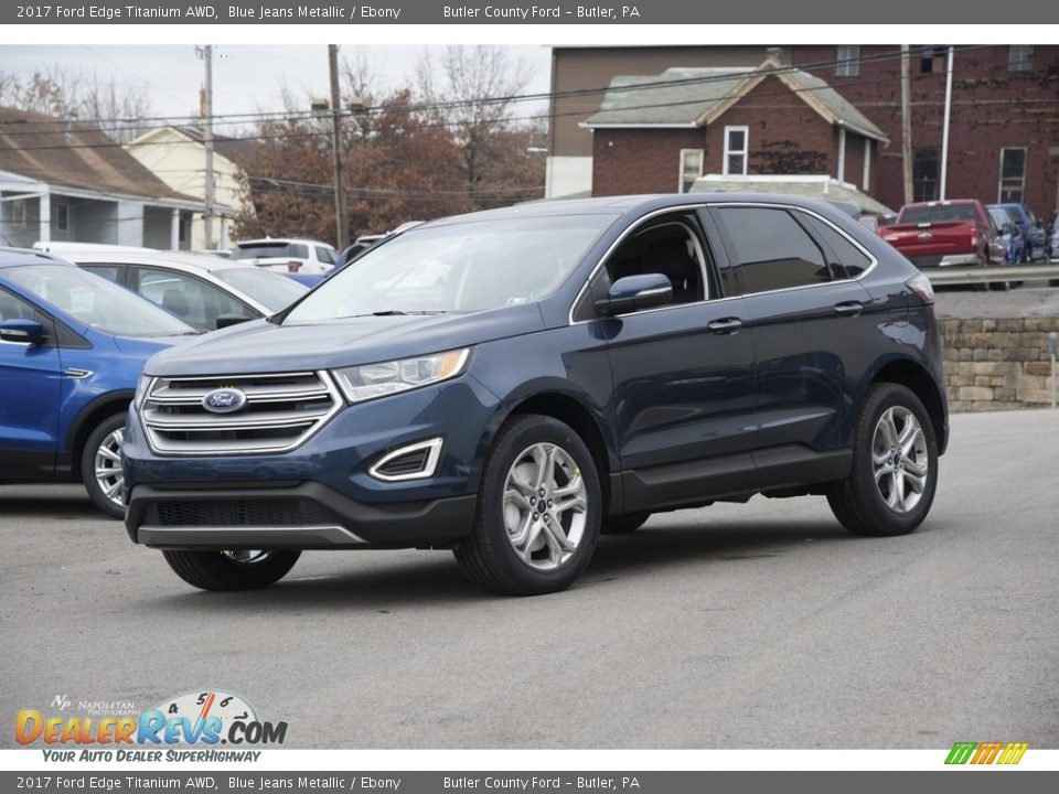 2017 Ford Edge Titanium AWD Blue Jeans Metallic / Ebony Photo #1