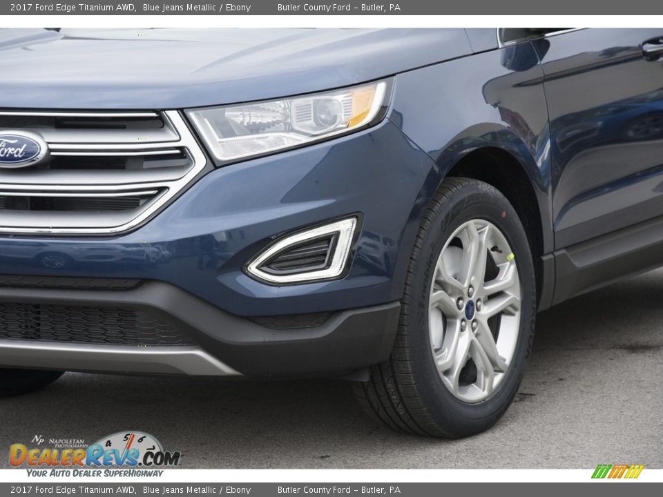 2017 Ford Edge Titanium AWD Blue Jeans Metallic / Ebony Photo #2