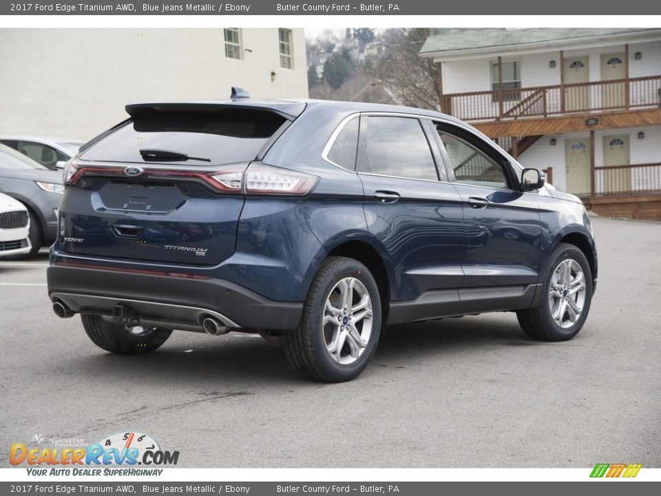 2017 Ford Edge Titanium AWD Blue Jeans Metallic / Ebony Photo #3