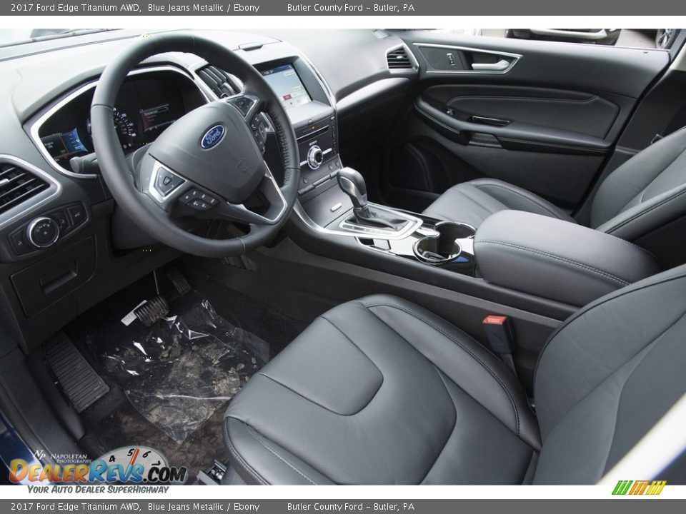 2017 Ford Edge Titanium AWD Blue Jeans Metallic / Ebony Photo #7