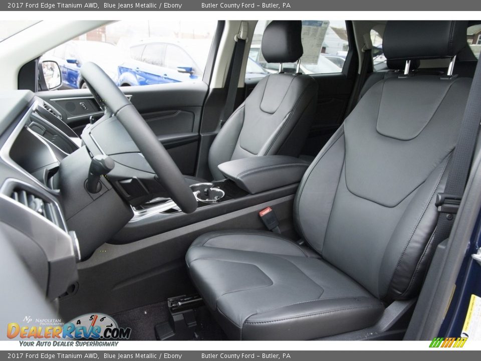 2017 Ford Edge Titanium AWD Blue Jeans Metallic / Ebony Photo #8