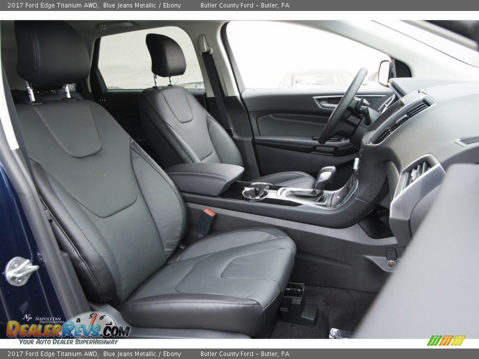 2017 Ford Edge Titanium AWD Blue Jeans Metallic / Ebony Photo #9