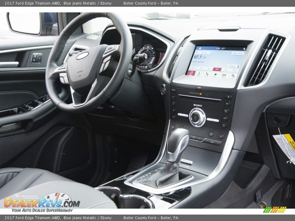 2017 Ford Edge Titanium AWD Blue Jeans Metallic / Ebony Photo #10
