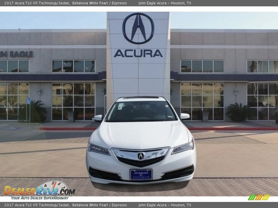 2017 Acura TLX V6 Technology Sedan Bellanova White Pearl / Espresso Photo #2