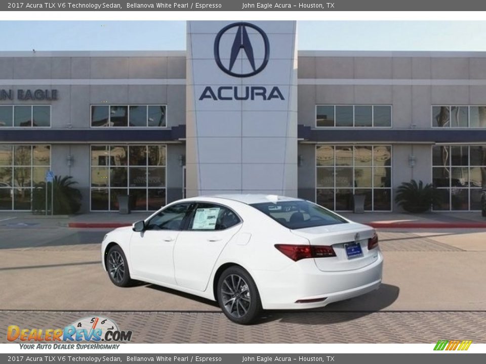 2017 Acura TLX V6 Technology Sedan Bellanova White Pearl / Espresso Photo #5