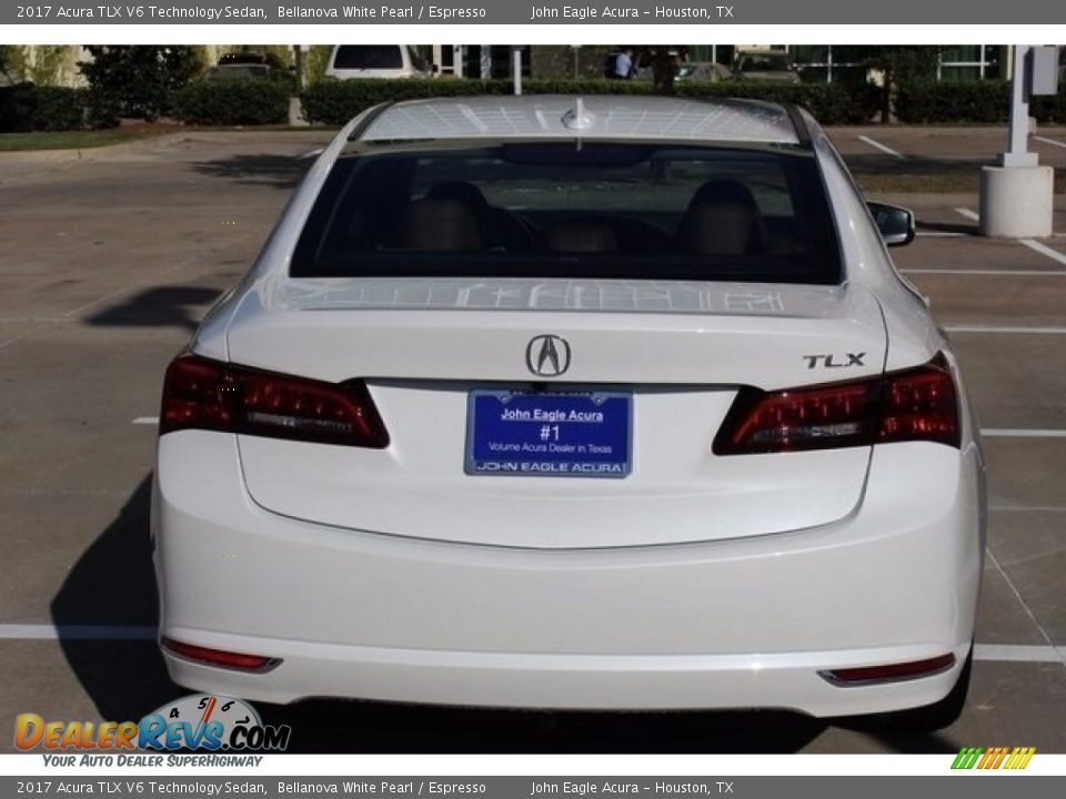 2017 Acura TLX V6 Technology Sedan Bellanova White Pearl / Espresso Photo #6