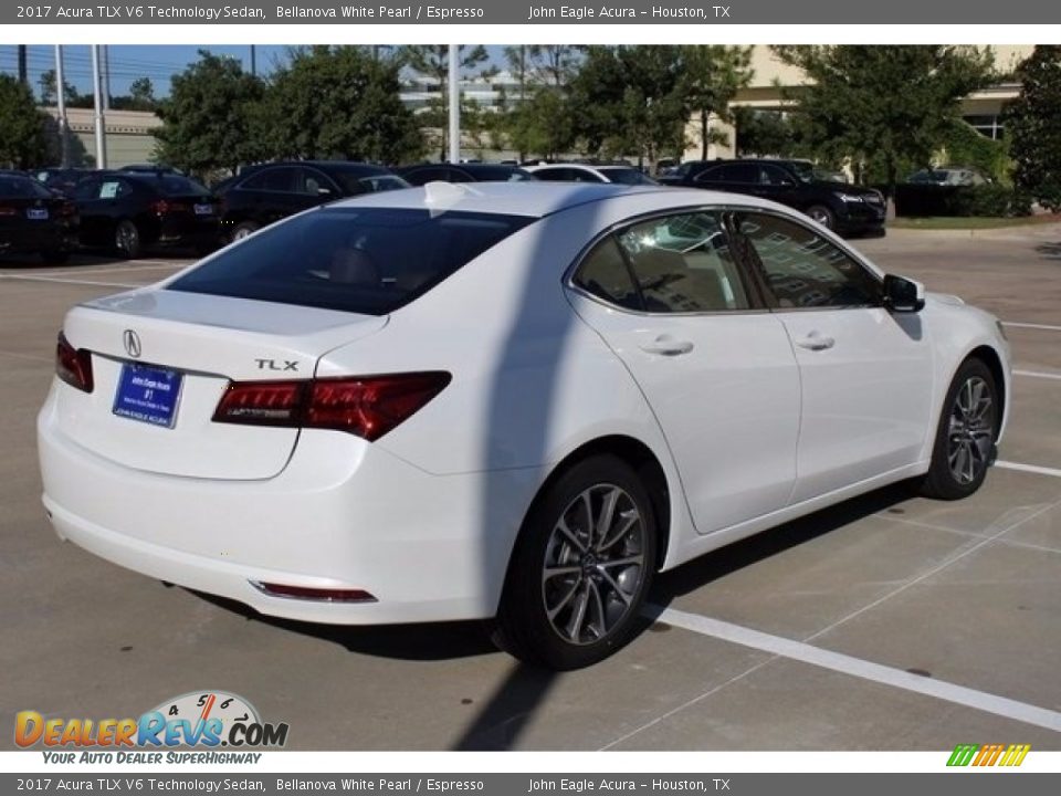 2017 Acura TLX V6 Technology Sedan Bellanova White Pearl / Espresso Photo #7