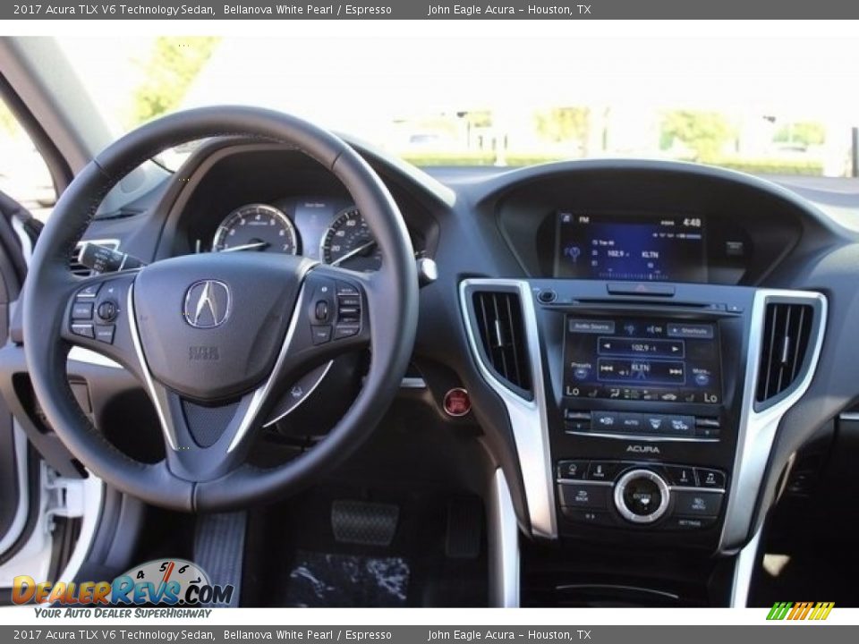 2017 Acura TLX V6 Technology Sedan Bellanova White Pearl / Espresso Photo #9