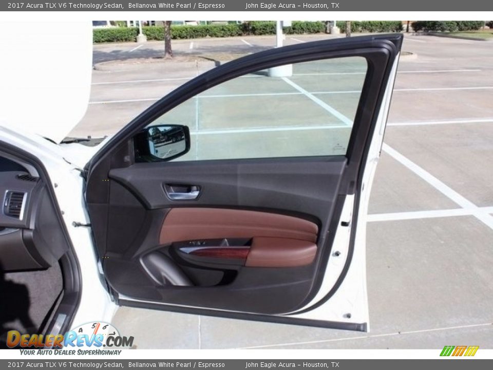 2017 Acura TLX V6 Technology Sedan Bellanova White Pearl / Espresso Photo #20