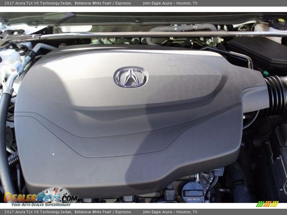 2017 Acura TLX V6 Technology Sedan Bellanova White Pearl / Espresso Photo #21