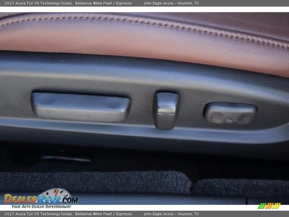 2017 Acura TLX V6 Technology Sedan Bellanova White Pearl / Espresso Photo #22