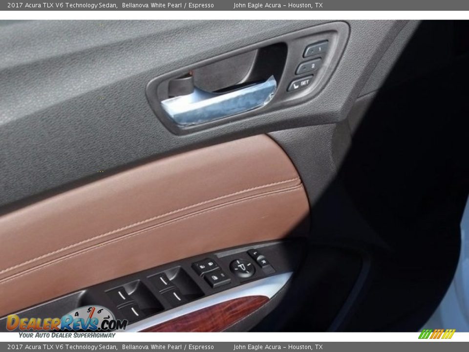 2017 Acura TLX V6 Technology Sedan Bellanova White Pearl / Espresso Photo #23
