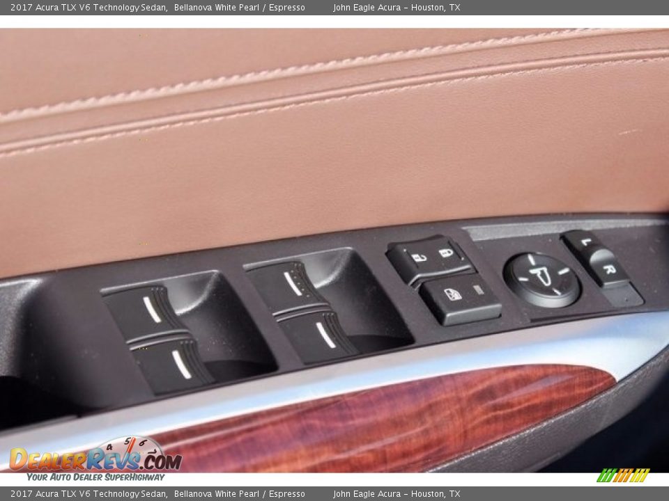 2017 Acura TLX V6 Technology Sedan Bellanova White Pearl / Espresso Photo #25