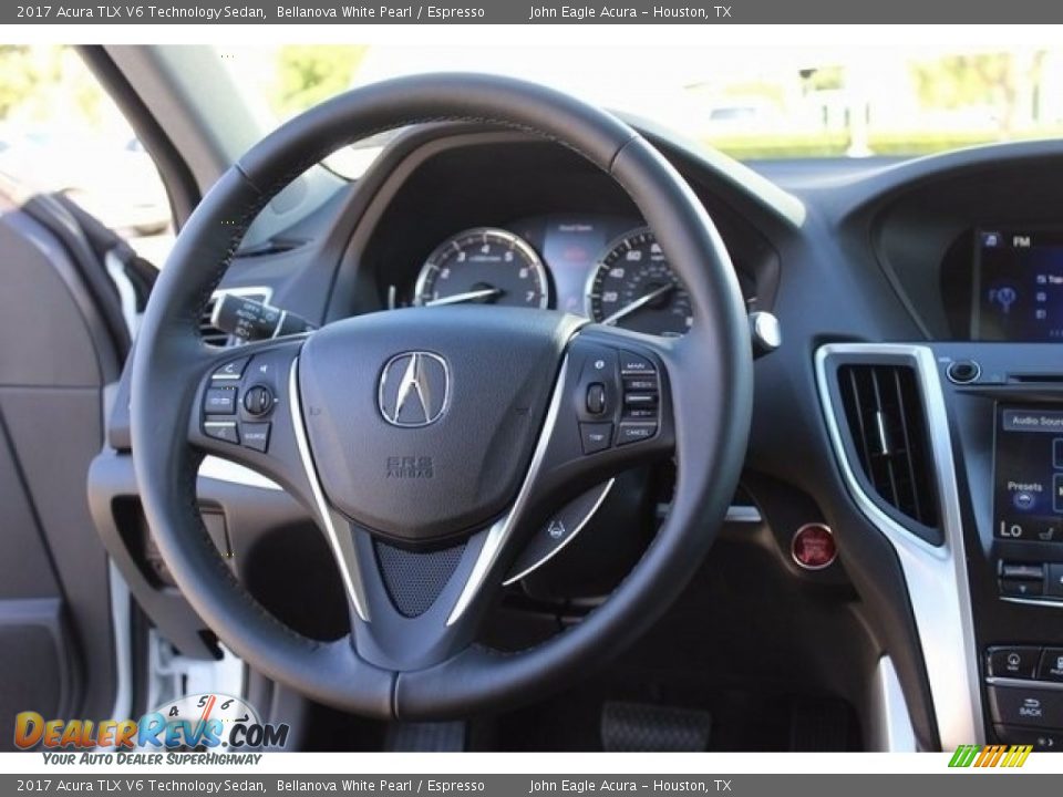 2017 Acura TLX V6 Technology Sedan Bellanova White Pearl / Espresso Photo #31