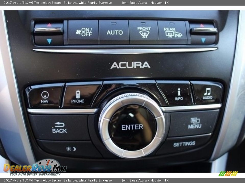 2017 Acura TLX V6 Technology Sedan Bellanova White Pearl / Espresso Photo #35