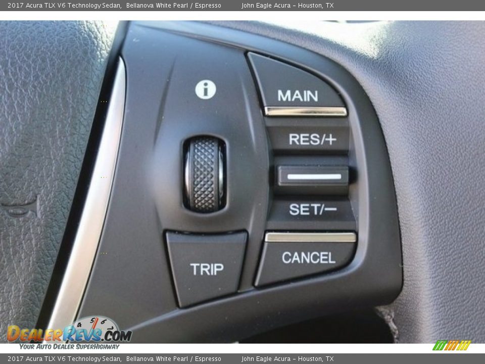 2017 Acura TLX V6 Technology Sedan Bellanova White Pearl / Espresso Photo #36