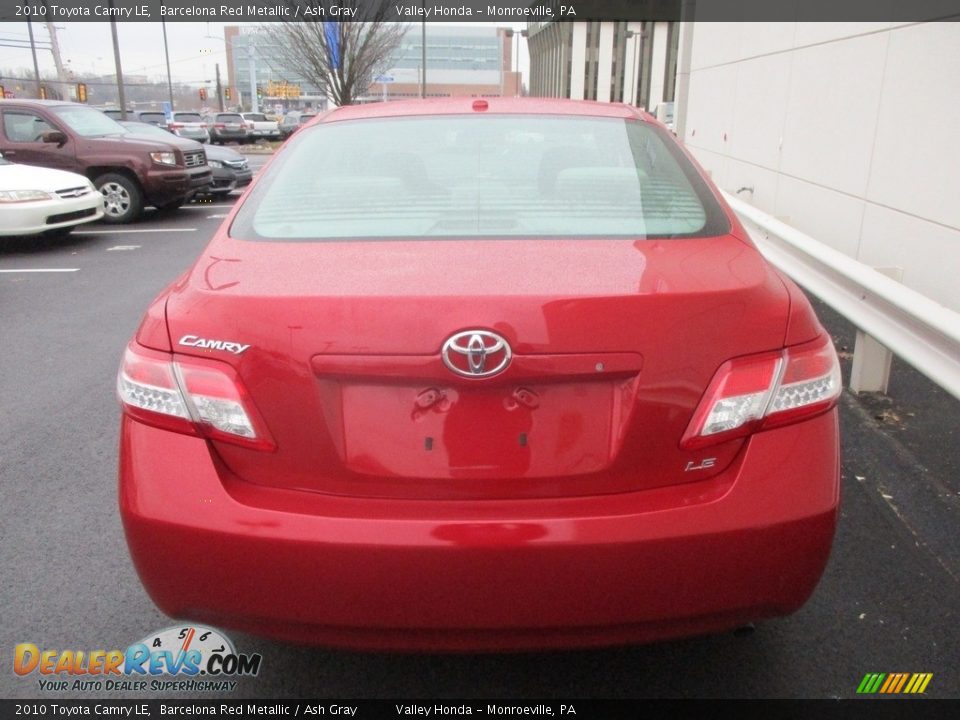 2010 Toyota Camry LE Barcelona Red Metallic / Ash Gray Photo #5