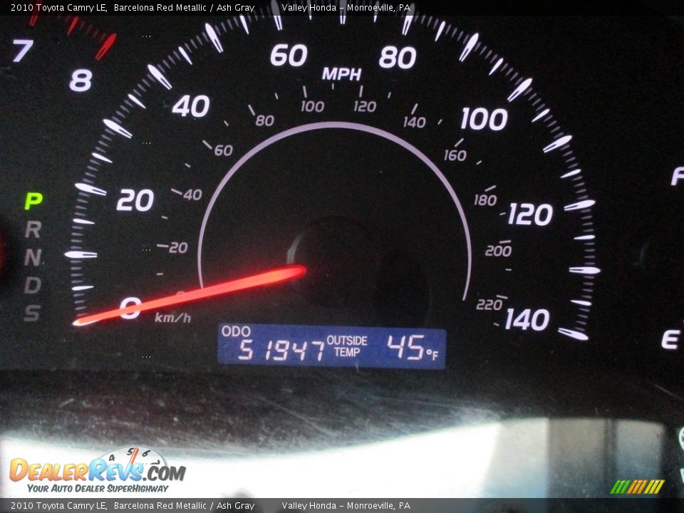 2010 Toyota Camry LE Barcelona Red Metallic / Ash Gray Photo #20