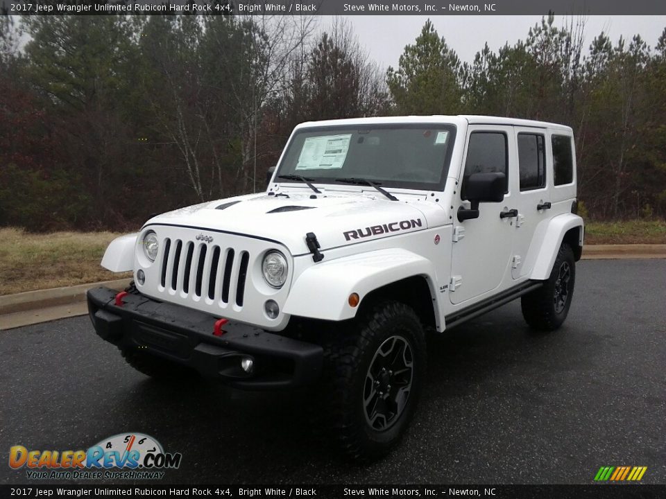 2017 Jeep Wrangler Unlimited Rubicon Hard Rock 4x4 Bright White / Black Photo #2