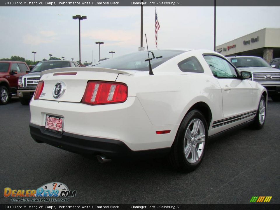 2010 Ford Mustang V6 Coupe Performance White / Charcoal Black Photo #3
